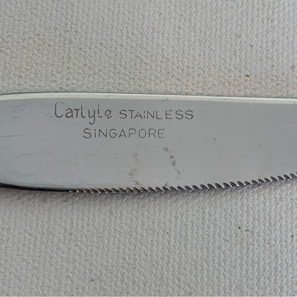 3 Carlyle Cameo Hong Kong Dinner Knives Knife Set Vintage Stainless Steel 8 3/8" - Picture 5 of 8